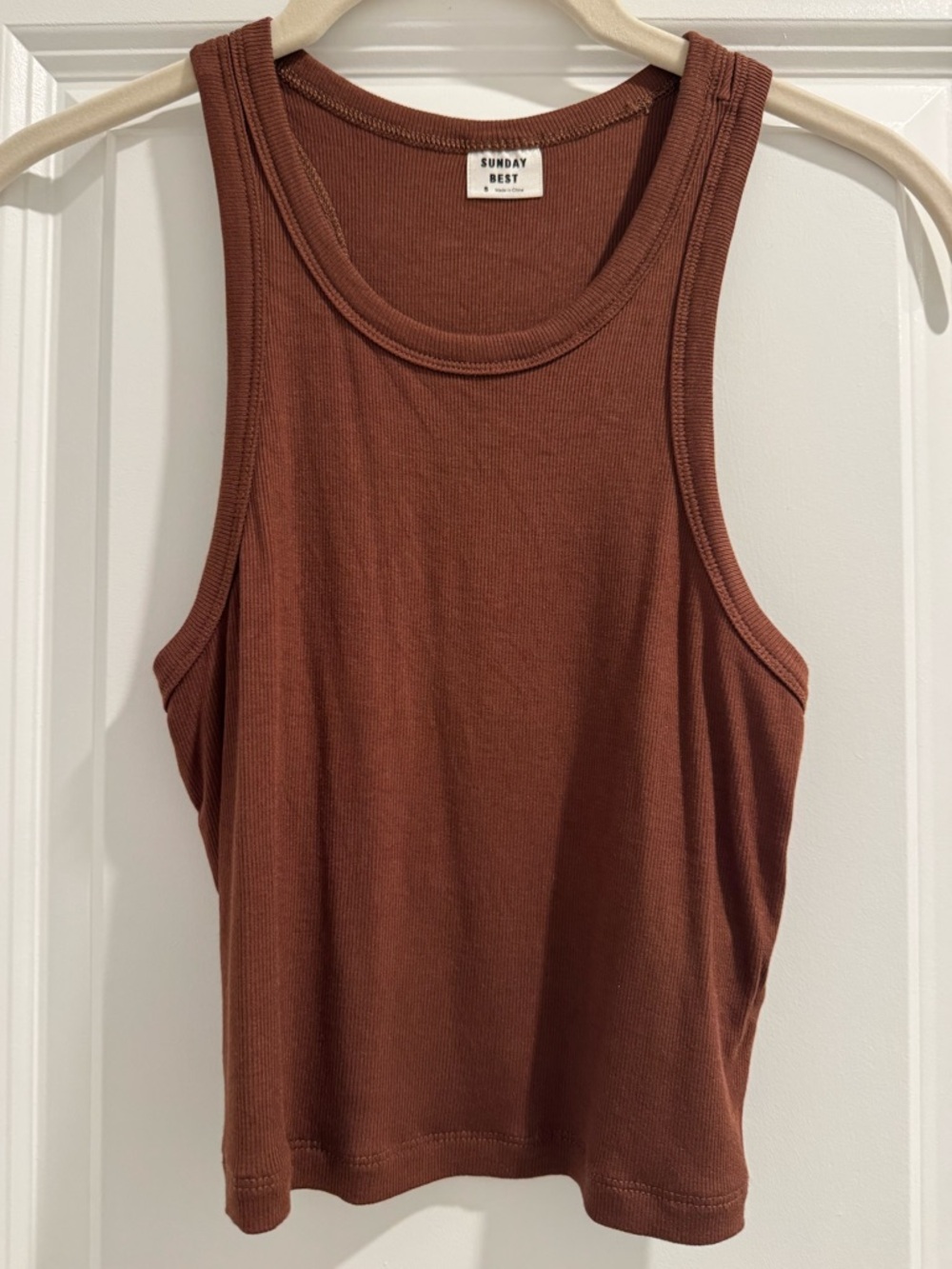 Sunday Best by Aritzia Ribbed Racerback “Honor” Tank Top